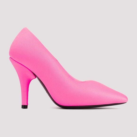 BALENCIAGA Women's Pointed Toe Sculptural Heel Pumps Women PINK & PURPLE